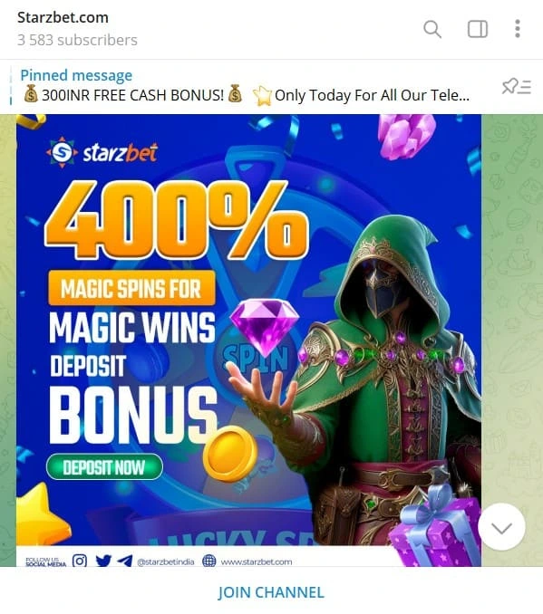 Starzbet Telegram